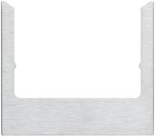 Designrahmen Audio Hager elcom.touch/elcom.fon eckig Edelstahl gebürstet