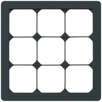Cadre de recouvrement ENC kallysto.trend 3×3 noir 214×214mm