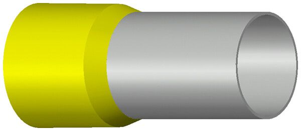 Capocorda tipo B isolato 70mm²/21mm giallo