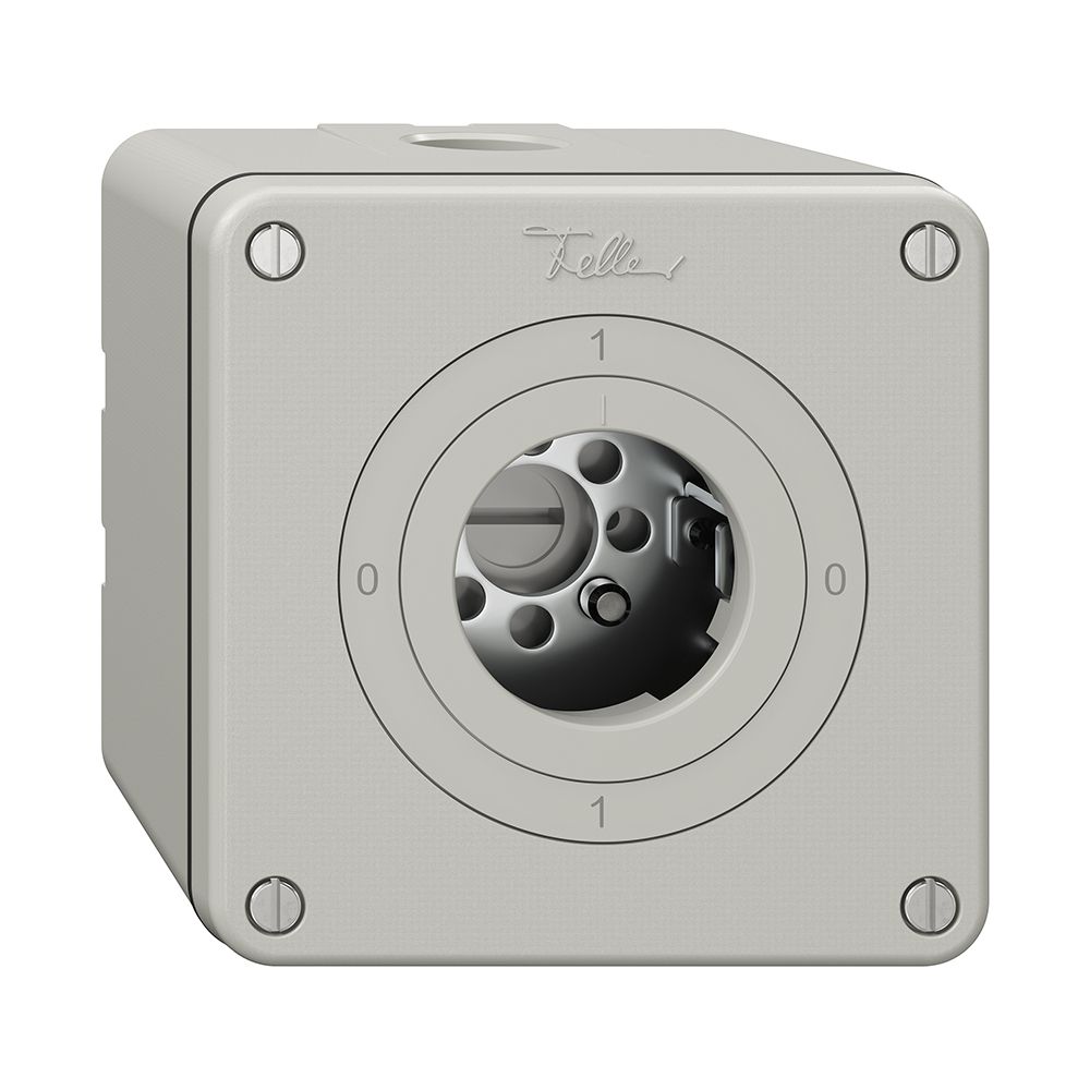 Interrupteur rotatif NAPU NEVO, 0/3L, sans cylindre, KS, 0-1-0-1, gris clair