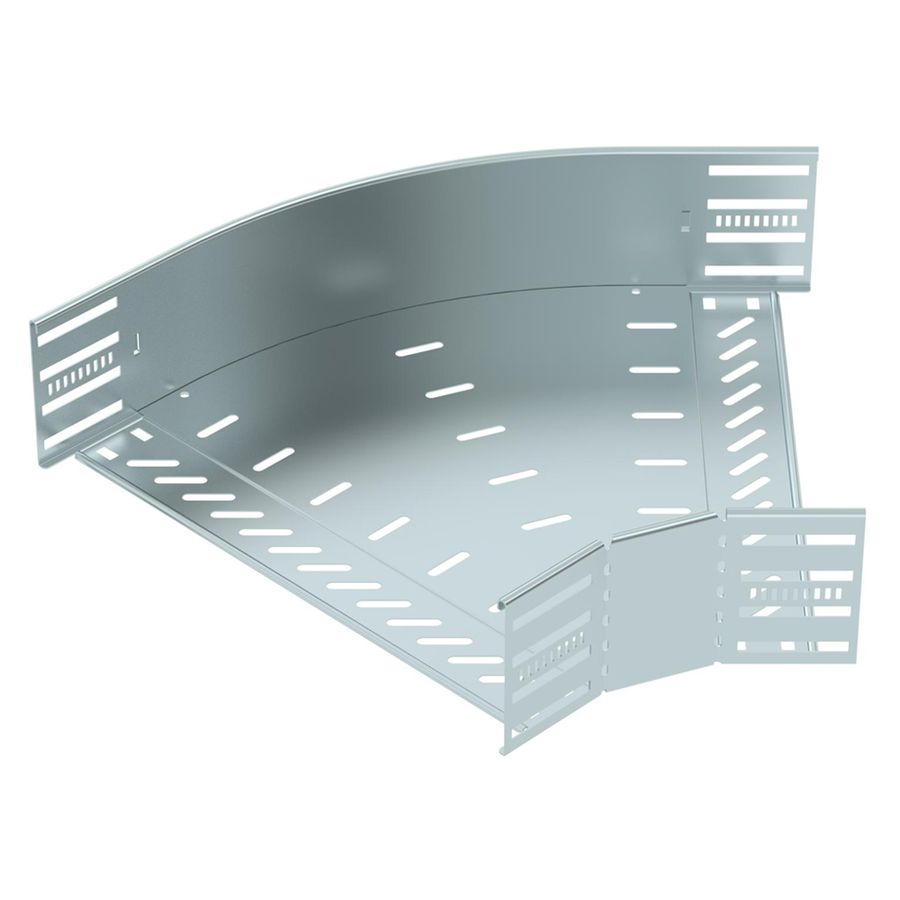 Coude BET RB 45° 110×400mm acier zingué en continu