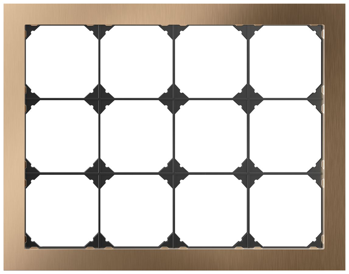 UP-Abdeckrahmen EDIZIO.liv prestige SNAPFIX® 3×4 274×214mm Messing