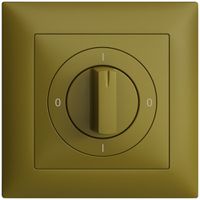 Frontset EDIZIOdue 0-1-0-1 olive 88×88mm für Drehschalter
