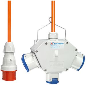 Deviatore incrociato HG840 3×CEE16/3 spina 1×CEE16/5 1.5m