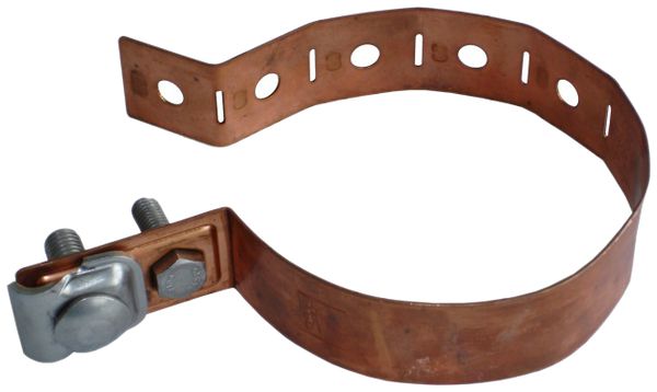 Regenrohrschelle DEHN/elvatec Typ RV mit Klemmblock 60…150mm, Cu