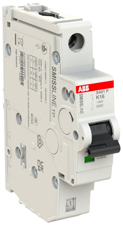 Leitungsschutzschalter SMISSLINE TP, 1L, K, 16A, 40kA