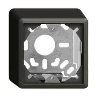 Kappe mit Grundplatte 54mm EDIZIOdue schwarz universal