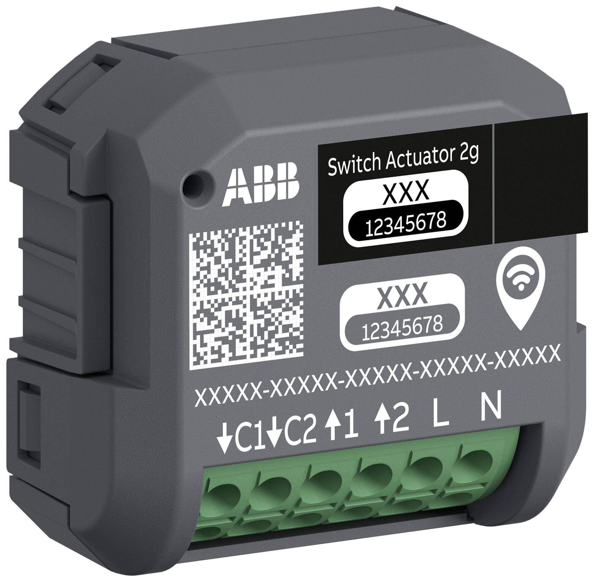 Actionneur-commutateur RF INC ABB free@home wireless 2 can 4.3A 207…253V 2×DI