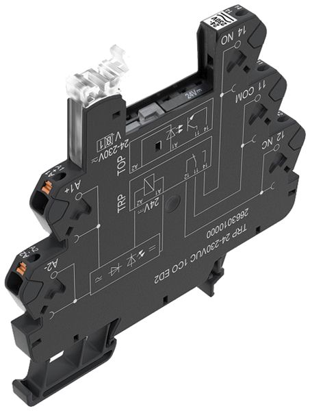 Base relè WM TRP ED2 8-pin 1CO 24…230VUC DIN35 push-in