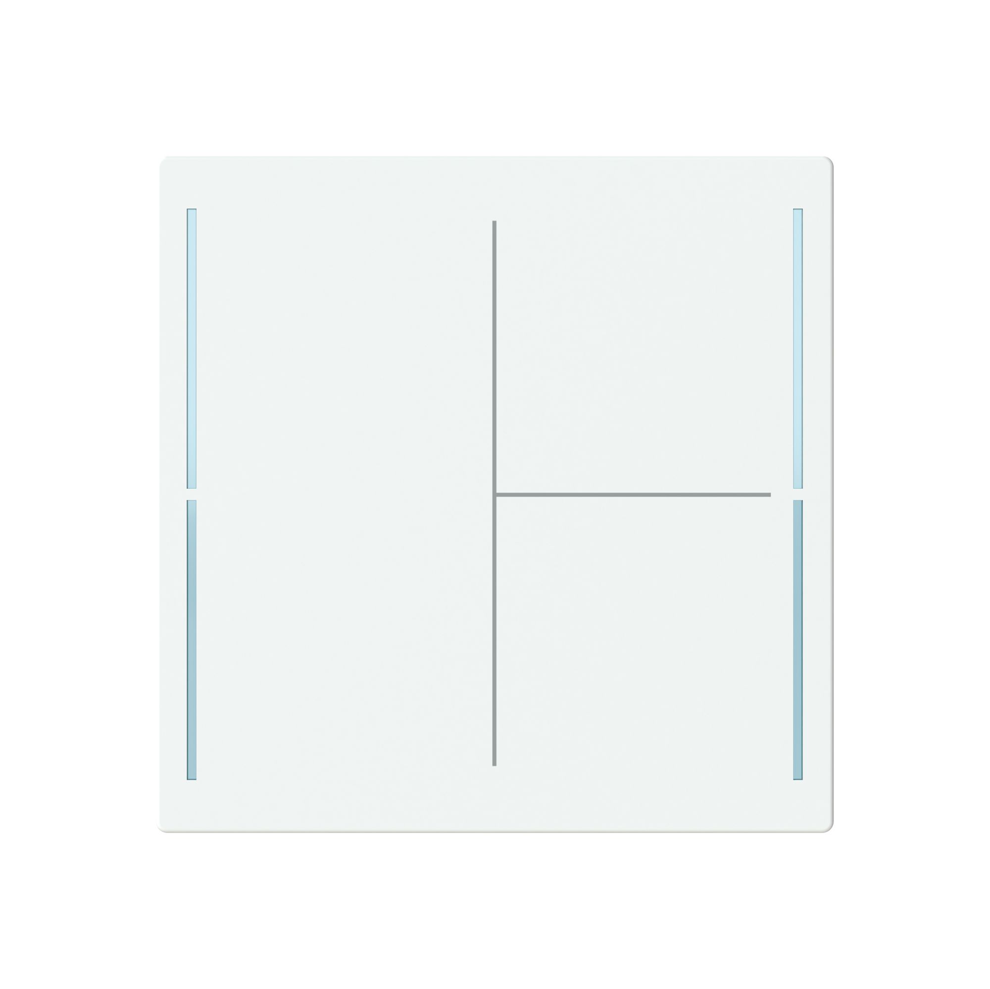 Couverture de poussoir ABB SIDUS touch 3-fois blanc