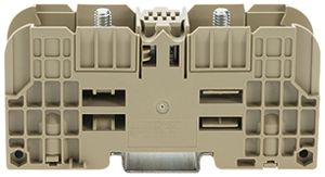 Borne de passage joignable WAGO 2.5…35mm² 125A 1000V à boulon 2×1 DIN35 beige