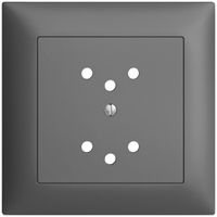 Frontset EDIZIOdue dunkelgrau 88×88mm 2×T12