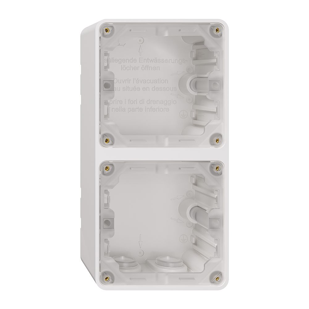 Parte inferiore dell'alloggiamento NAP NEVO, 2×1, c.guarn., H=54mm, 187×87mm, bi