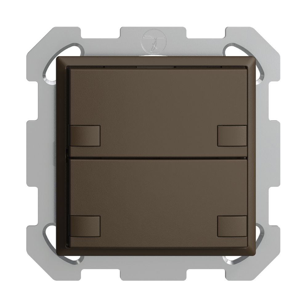 UP-KNX-Taster RGB EDUE, 250mW, o.LED, 2×Taste, 2×Tastenb., cof