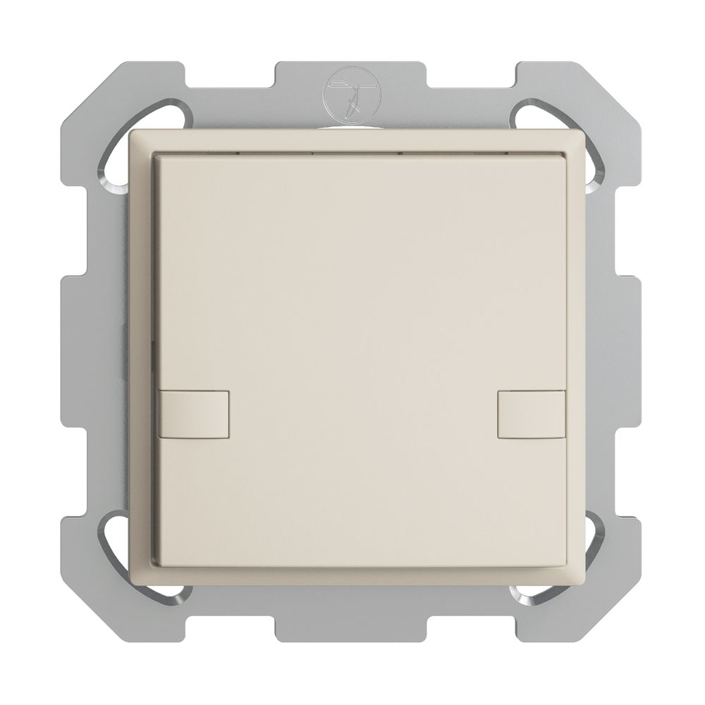 UP-KNX-Taster RGB EDUE, 250mW, o.LED, 1×Taste, 2×Tastenb., crema
