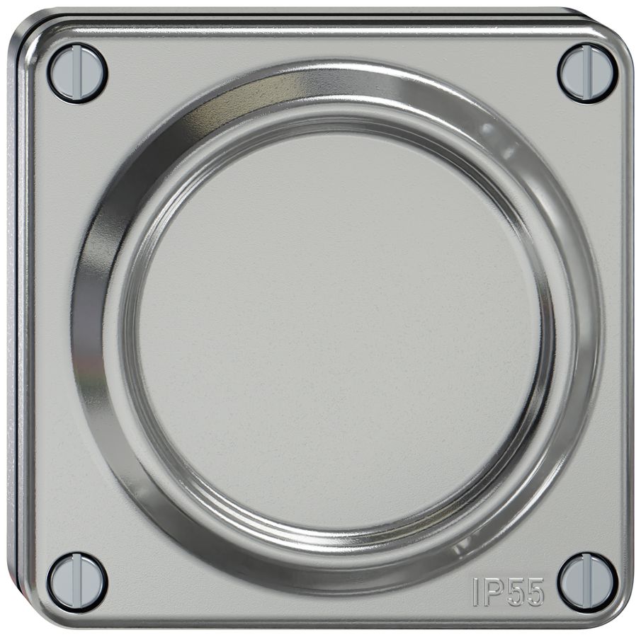 Obturateur ENC ELEMENT SNAPFIX® 87×87×13mm alu