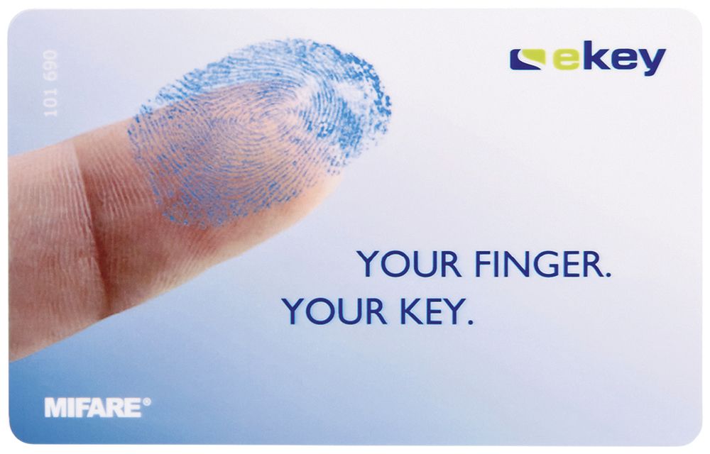 Carta RFID Hager ekey RFID Mifare 2k logo