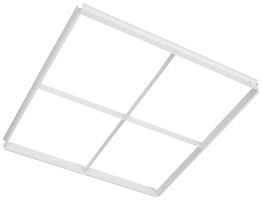 Einbaurahmen Legrand DIANA Edelstahl 595×595×42mm mit 4 Felder weiss