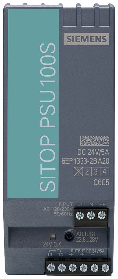 Alimentation Siemens SITOP PSU100S, IN:120/230VAC, OUT:24VDC/5A