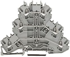 Morsetto 3 piani WAGO TopJob-S 2.5mm² L/L/L grigio serie 2002