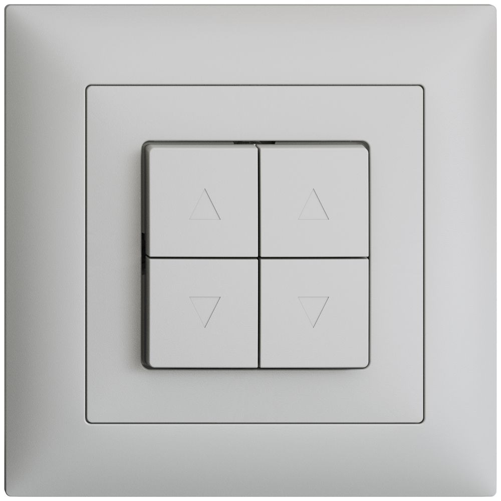 UP-Frontset EDIZIOdue FMI hellgrau für Storentaster/-schalter