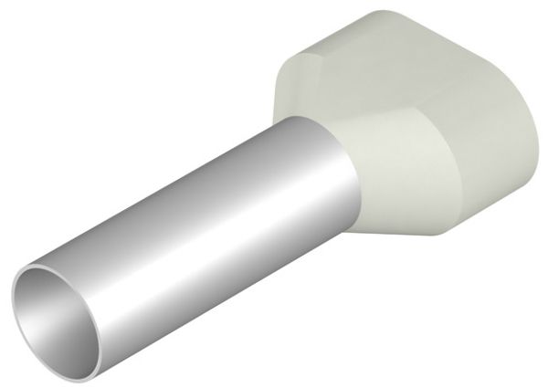 Capocorda doppio Weidmüller H isolato 2×2×16mm² 25mm bianco telemec. sciolto