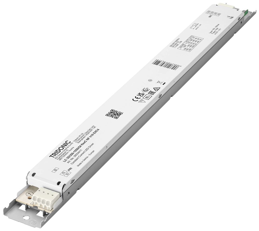 Alimentation LED Tridonic LC NFC EXC4 18.9…55W 15…54V 350…1050mA 360×30×16.3mm