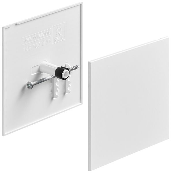 Steckdeckel HSB Weibel Slim mini 96×96mm Kunststoff weiss
