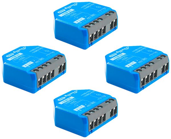 EB-RF-Schaltaktor Shelly 1 Gen4 Zigbee/Bt/Wi-Fi 110…240V 4Stk