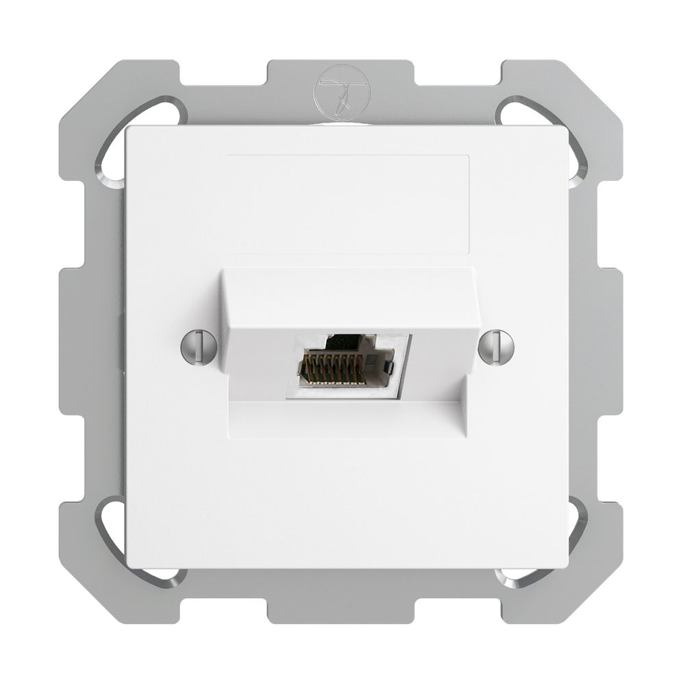 UP-Dose 1×RJ45/s 4P ITplus EDIZIOdue weiss