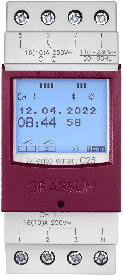 REG-Schaltuhr digital talento smart C25, 2-Kanal 110/230VAC