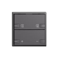 Frontplatte EDIZIOdue zeptrionAIR Dimmer S1/S2 mit LED dunkelgrau
