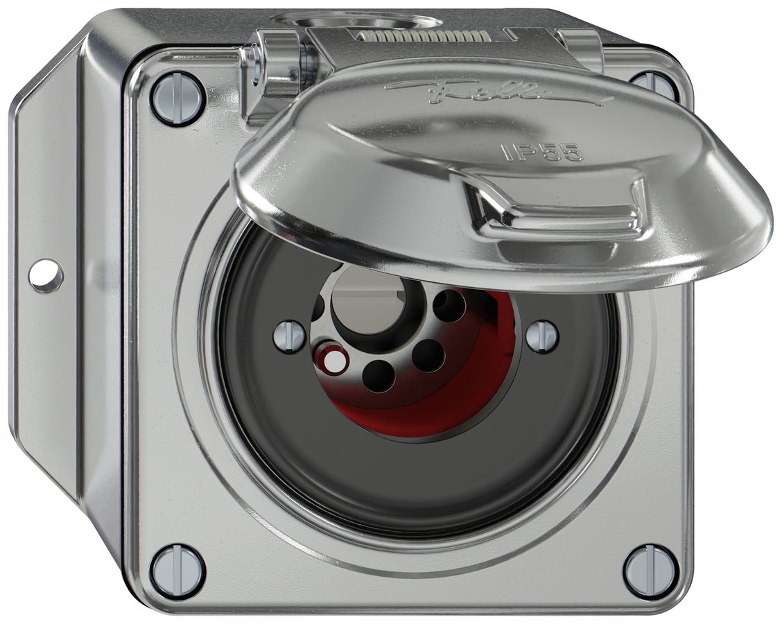 AP-Schwenktaster ELEMENT SNAPFIX® 1P 2S 16A 400V 1<-0->2 111×96×78mm aluminium