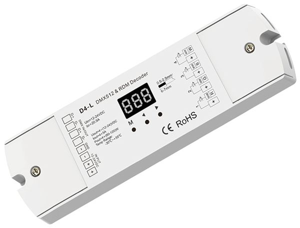 Dimmer DOTLUX IP20 12…24V DMX 4×5mA