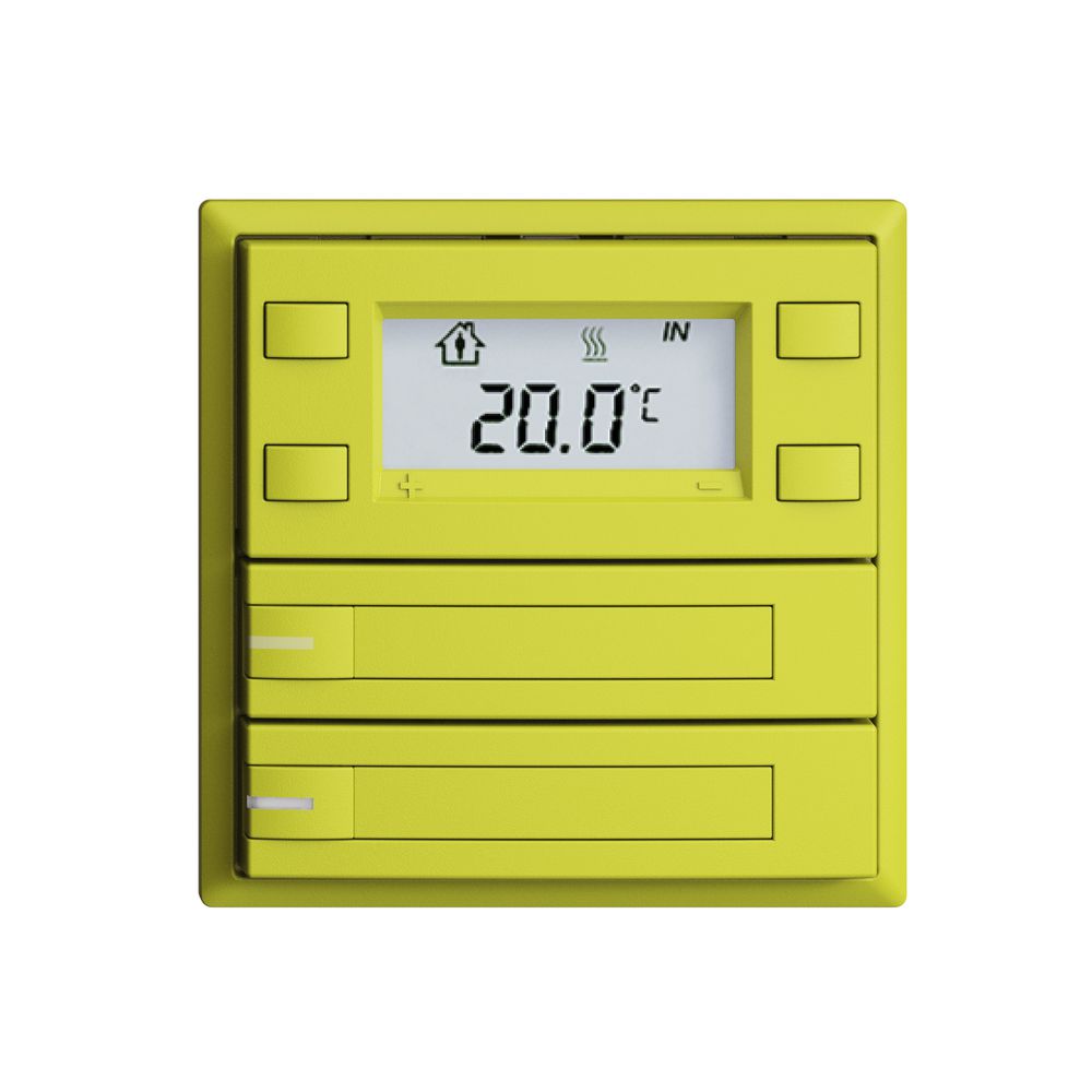 Poussoir RTH ENC KNX 2× EDIZIOdue F lemon, avec pap.+LED RGB