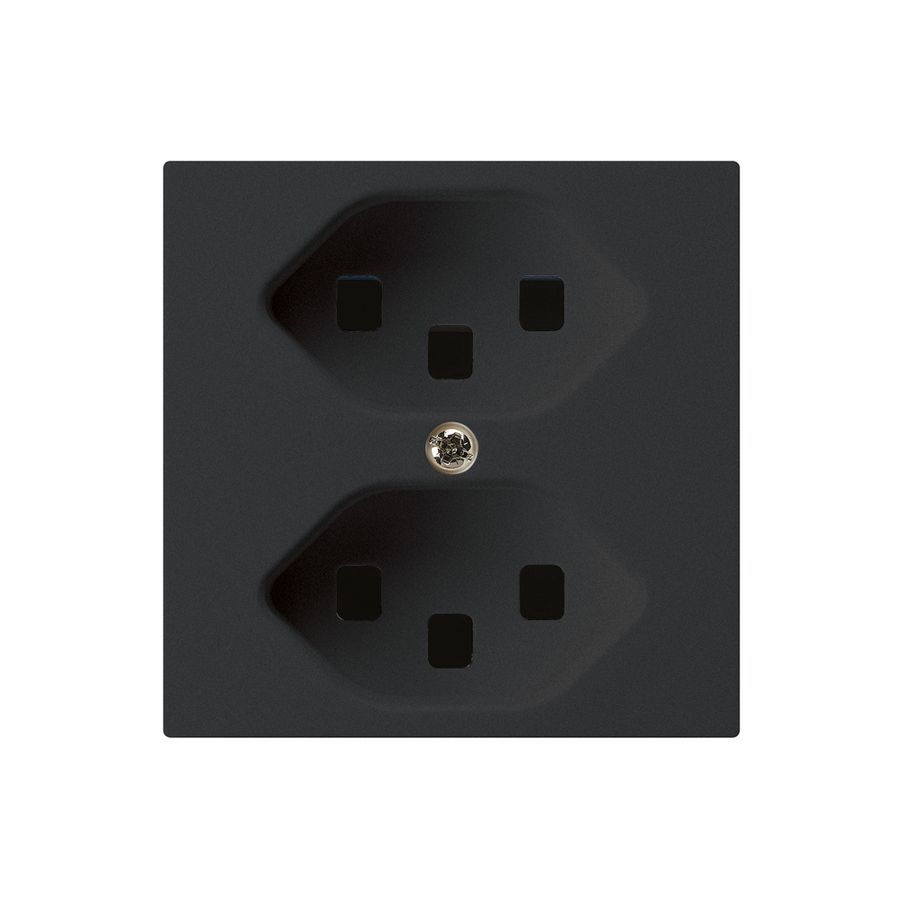 Steckdose kallysto 2×T23 schwarz mit Steckklemmen