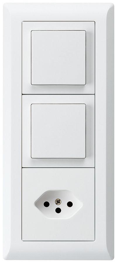 Combinazione INC kallysto.line grd.I-I-I verticale 2×interruttore S3+tipo 13 bi