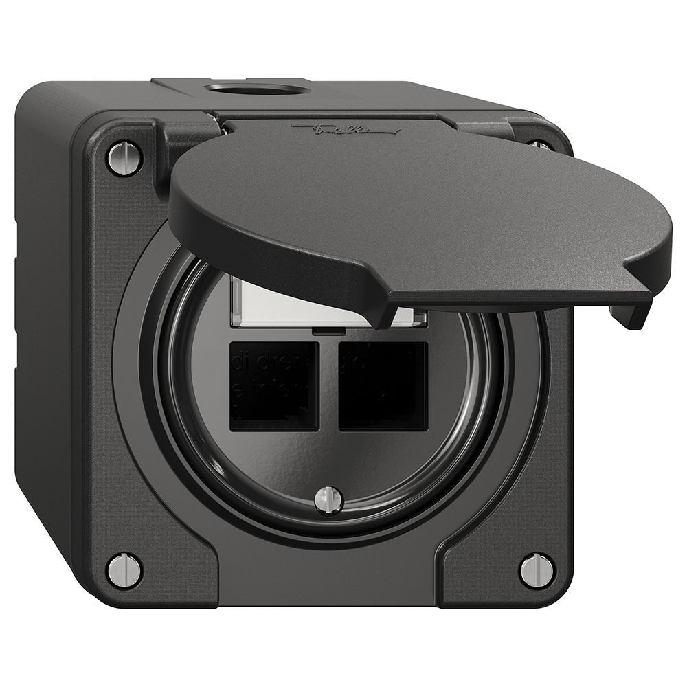 Kit di montaggio NAP Feller S-One EASYNET, per 2×RJ45, altezza di mont.64 mm, ne