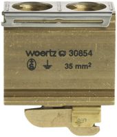 Schutzleiter-Reihenklemme Woertz 10…35mm² Schraubanschluss 2×1 G-Schiene