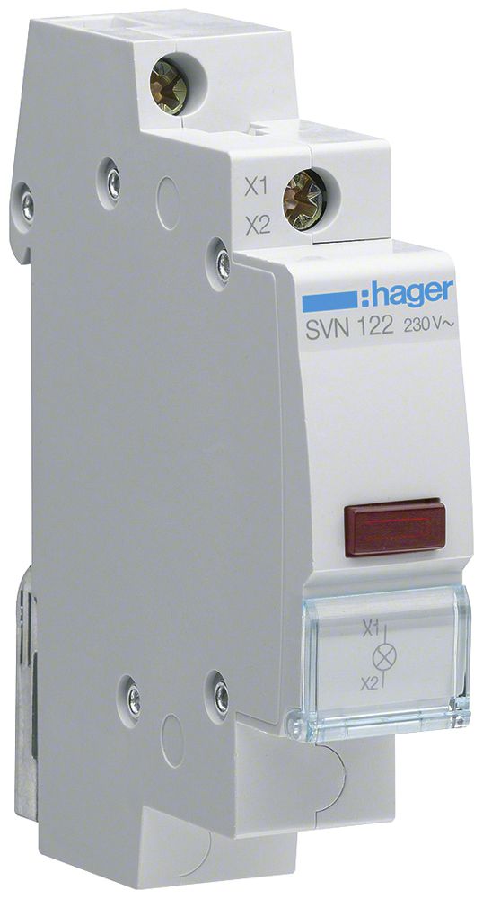 EB-Signallampe Hager LED rot 1TE 230VAC