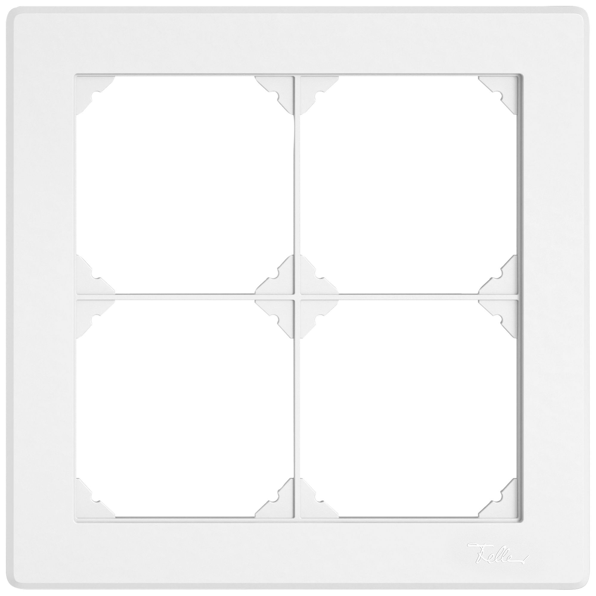 UP-Abdeckrahmen EDIZIO.liv SNAPFIX® 2×2 156×156mm ws