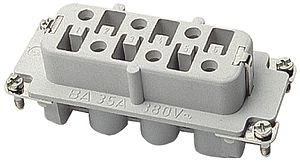 Buchseneinsatz BA6 0.5…6mm² 20…10AWG, mit Drahtschutz 1…6