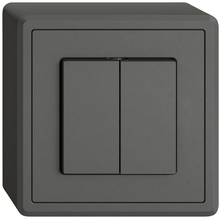 AP-Druckschalter EDIZIO.liv SNAPFIX® 1/3+3/1L dgu