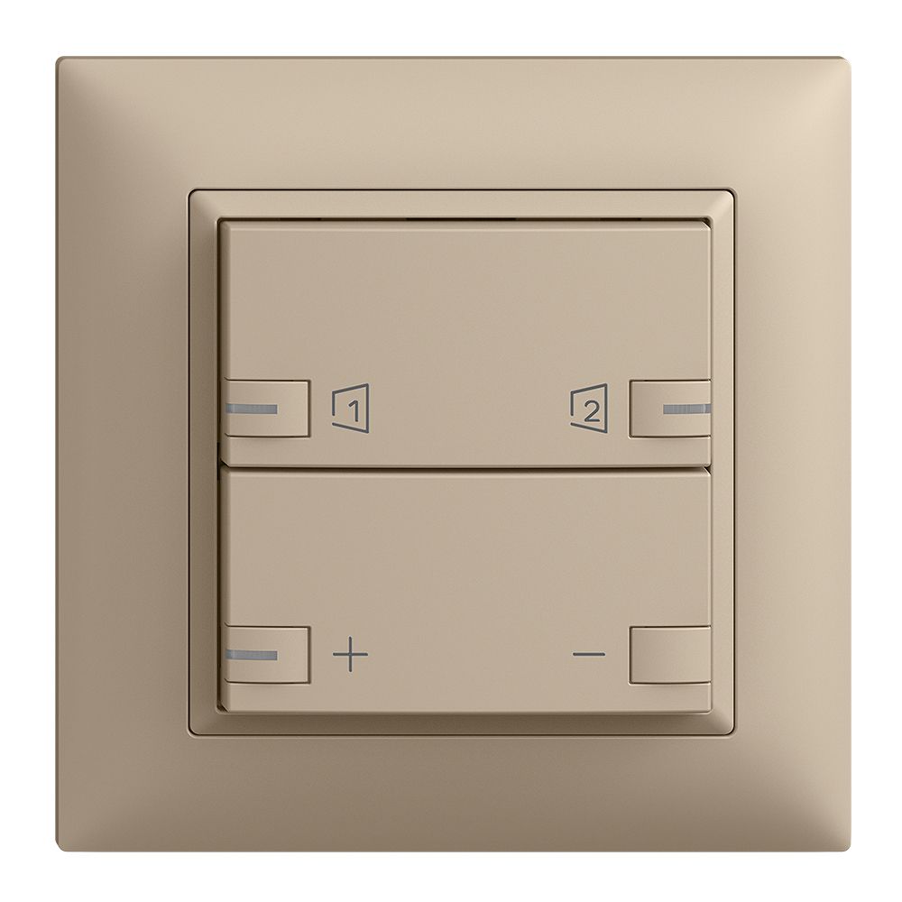 UP-Frontset EDIZIOdue zeptrionAIR Dimmer S1/S2 mit LED sand