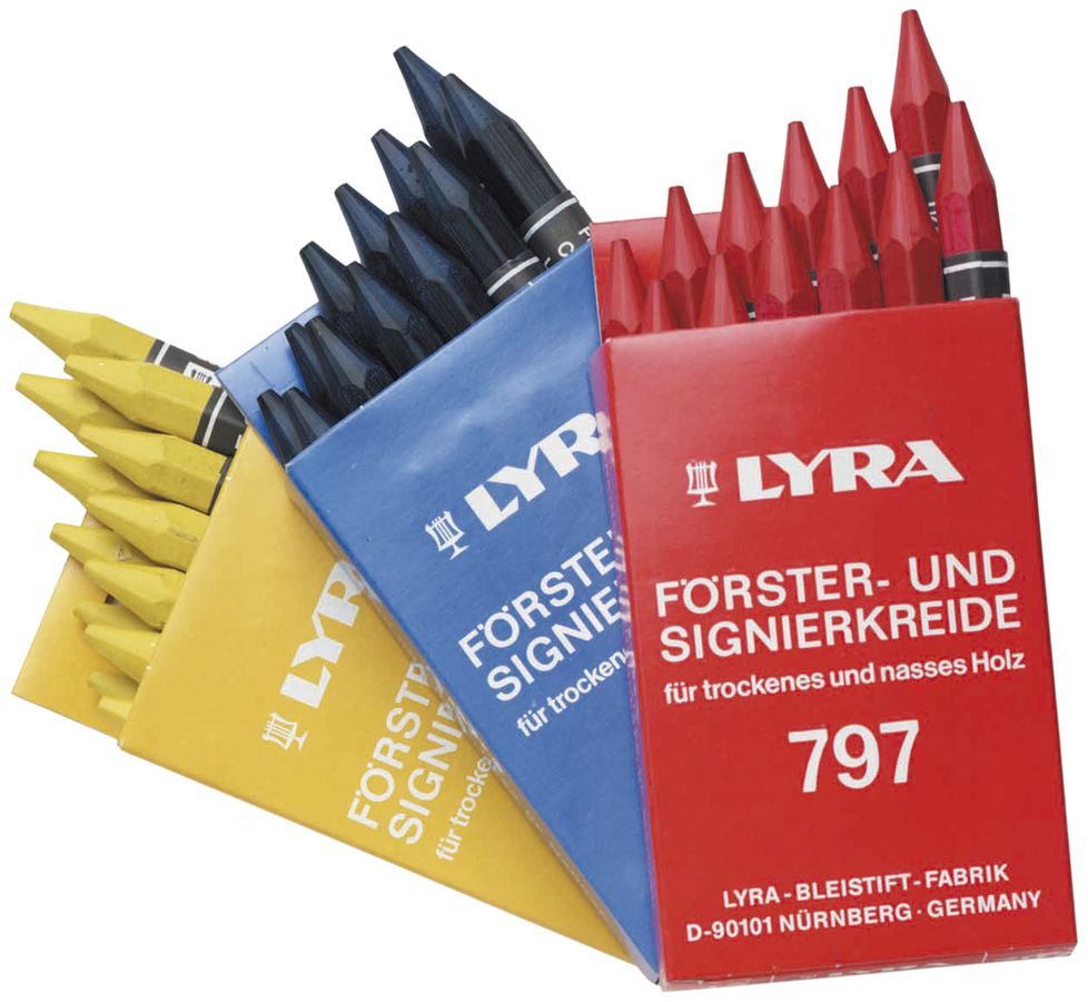 Craie de marquage Lyra 6-pans bleu 115mm