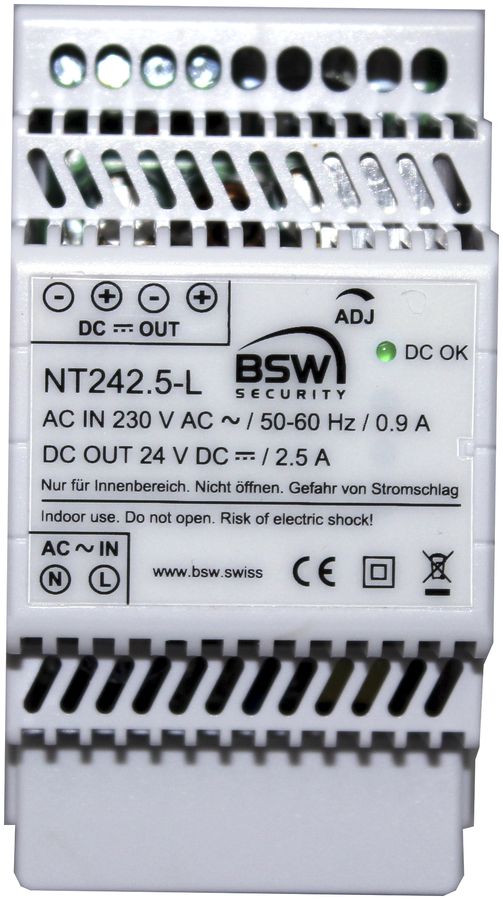 Alimentazione AMD BSW NT242.5-L, 24…28VDC, 2.5A, per modulo di ricarica