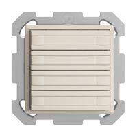 Pulsante KNX RGB INC EDUE, 250mW, s.LED, carta, 4×pulsante, com.2×tasti, crema