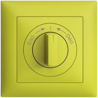 Frontset EDIZIOdue Encl.->I<-Décl. lemon 88×88mm für Schwenktaster