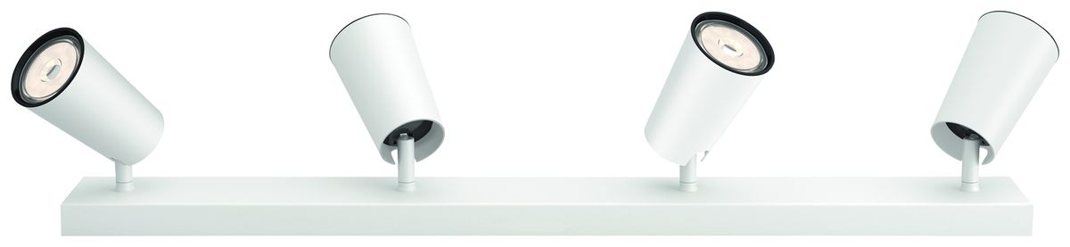 Plafonnier Philips myLiving PAISLEY, GU10 4×5.5W IP20, blanc