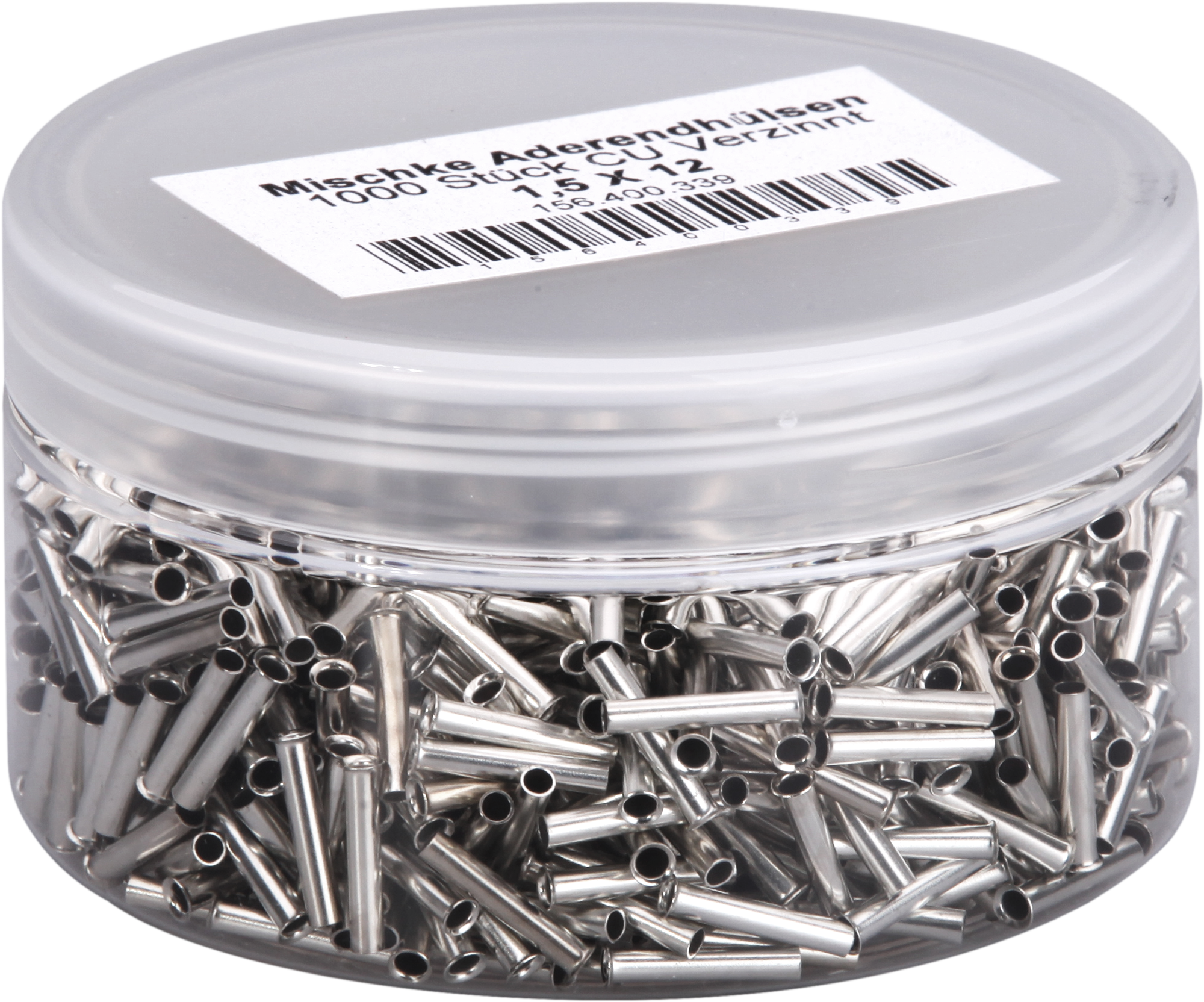 Capocorda Mischke E DIN 46228 1.5mm²/12mm nudo Cu-stagnato